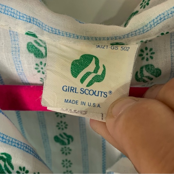 Vintage Girl Scouts Logo Button-Down Long Sleeved Shirt - Picture 12 of 13